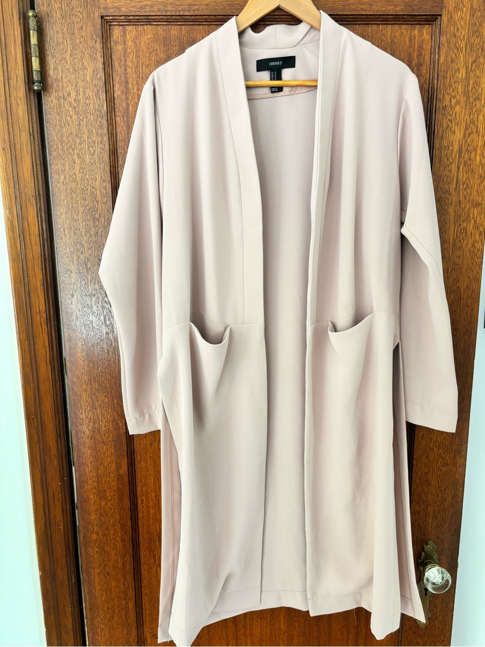 Forever 21 Blush Open-Front Duster